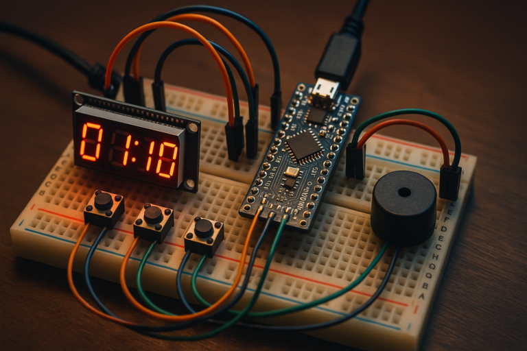 Arduino Countdown Timer with TM1637 4 Digit LED Clock Display – Arduino ...